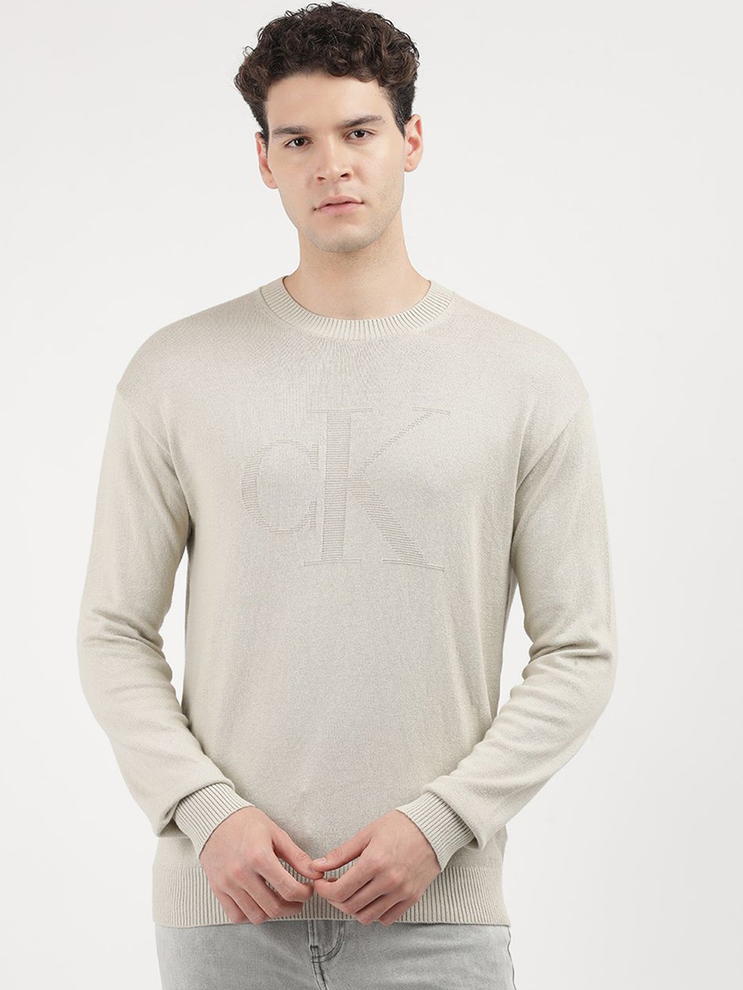 

Calvin Klein Jeans Men Pullover Sweaters, Beige