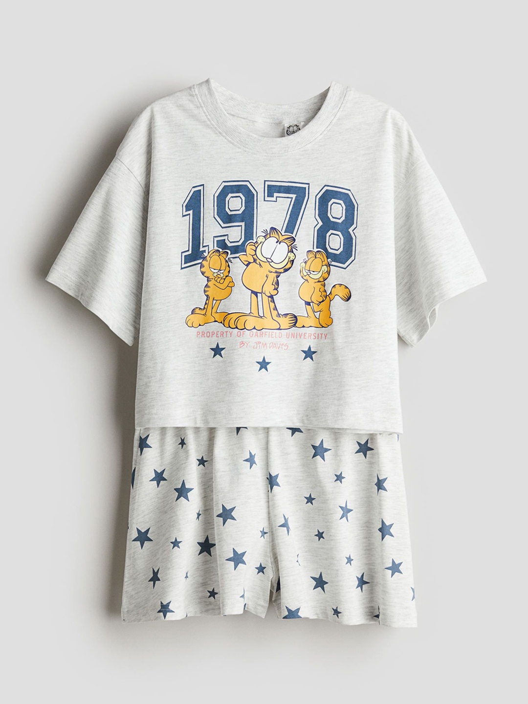 

H&M Girls Printed Jersey Pyjamas, Grey