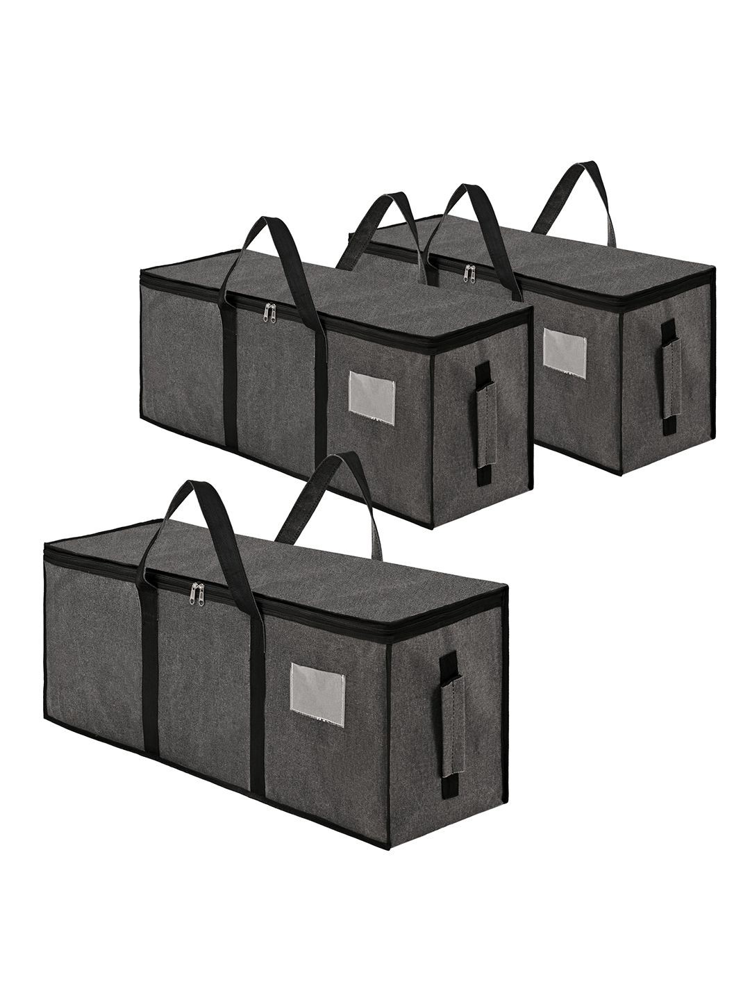 

Kuber Industries Grey 3 Pieces Storage Bags Organisers
