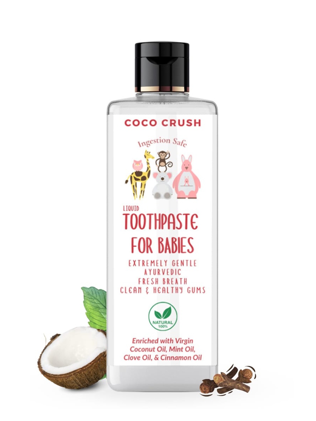

Coco Crush Ayurvedic Liquid Toothpaste -100ml, Transparent