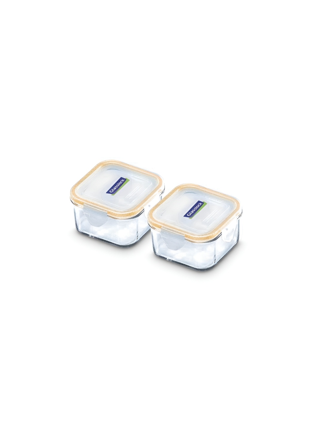 

Glasslock Transparent 2 Pieces Glass Microwave Safe Lunch Box 490ml