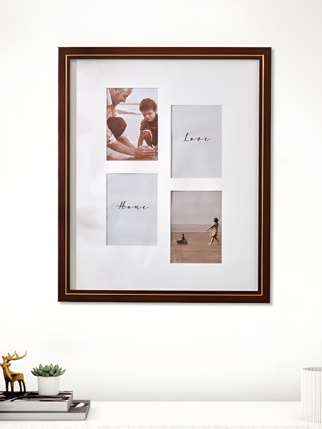 

Home Centre Photomontage Brown MDF Wall Photo Frames