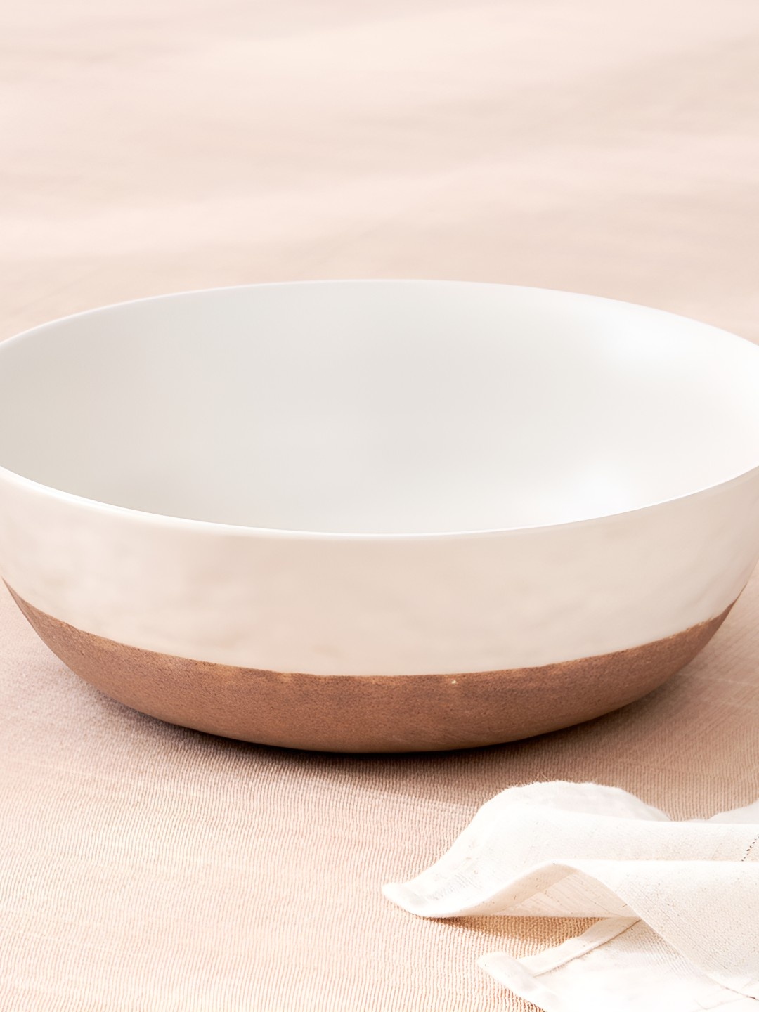 

Home Centre Natura Beige Stoneware Glossy Serving Bowl 1.35 L