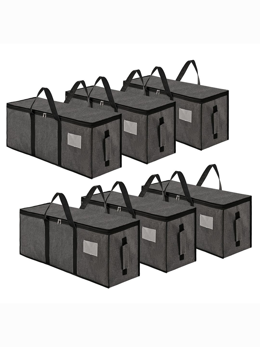 

Kuber Industries Grey 6 Pieces Handbag Organiser