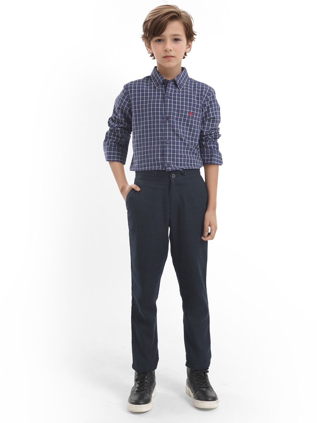 

Rare Ones Boys Checked Shirt, Navy blue