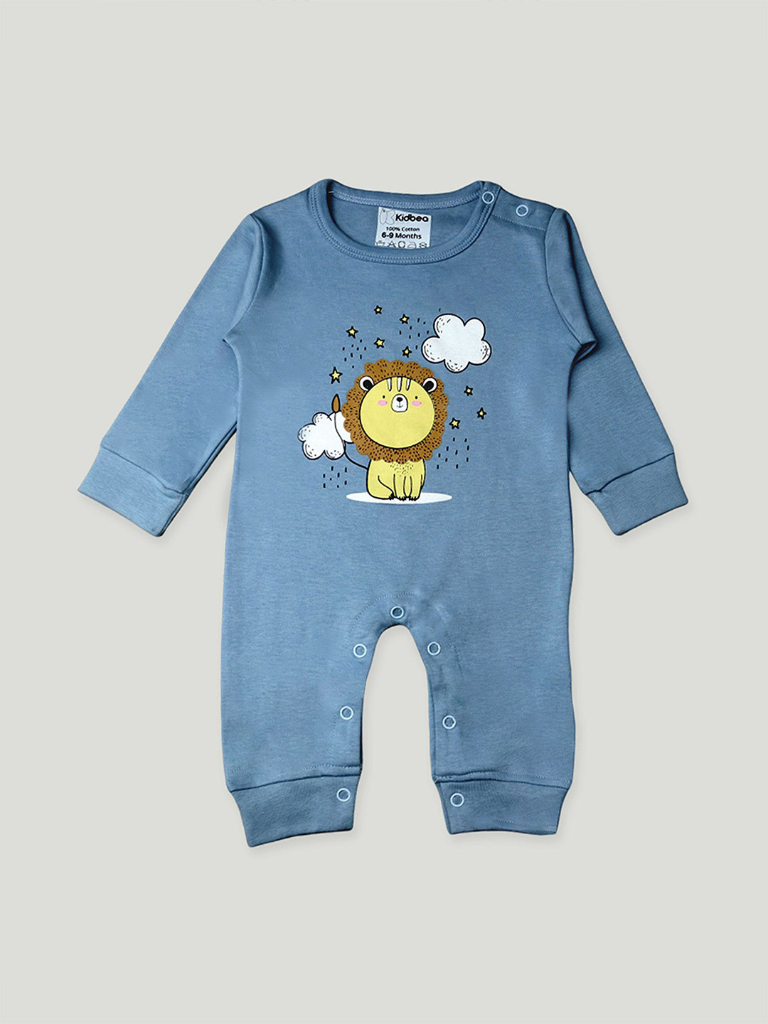 

Kidbea Infant Graphic Printed Organic Cotton Romper, Blue