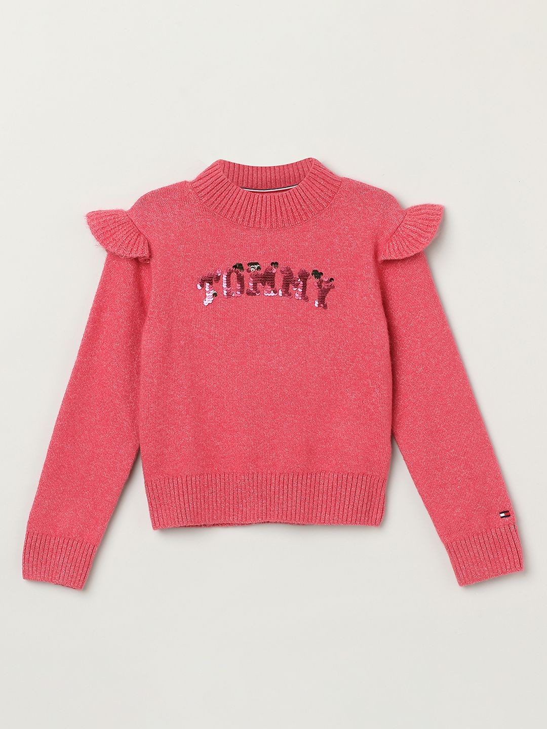 

Tommy Hilfiger Girls Cotton Typography Pullover, Pink