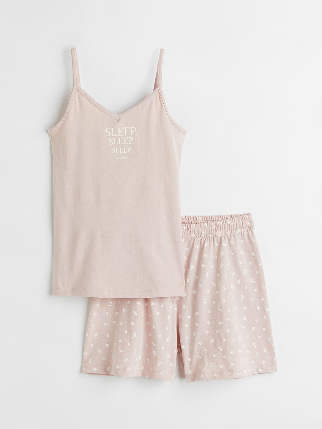 

H&M Girls Printed Pure Cotton Night Suit, Pink