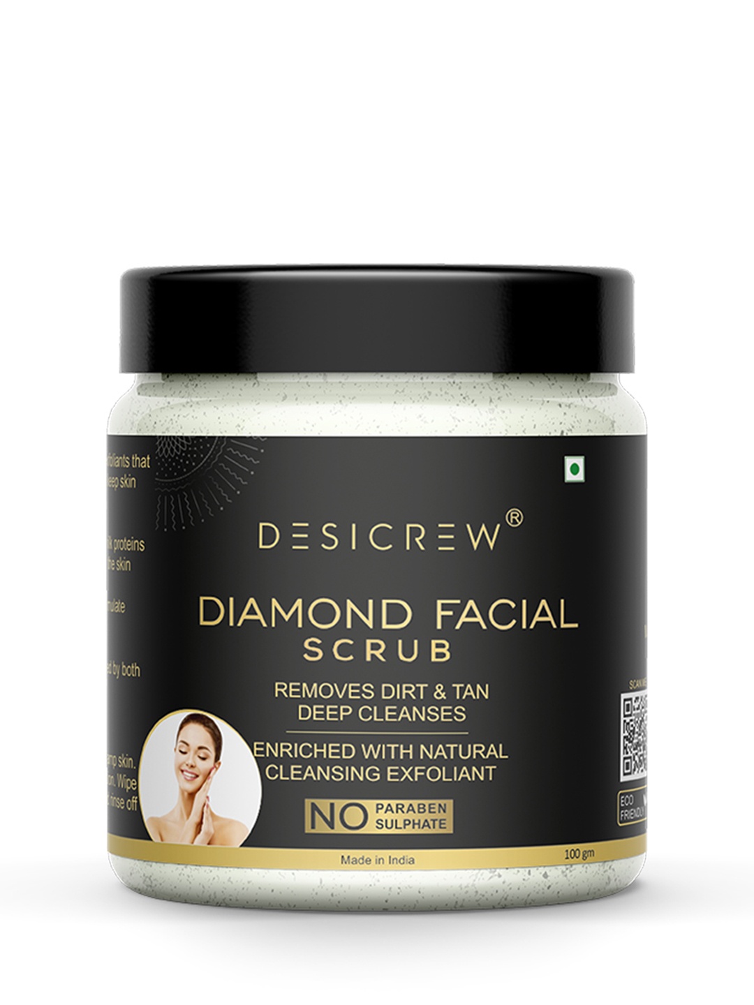 

Desi Crew Diamond Facial Scrub- 100g, Brown