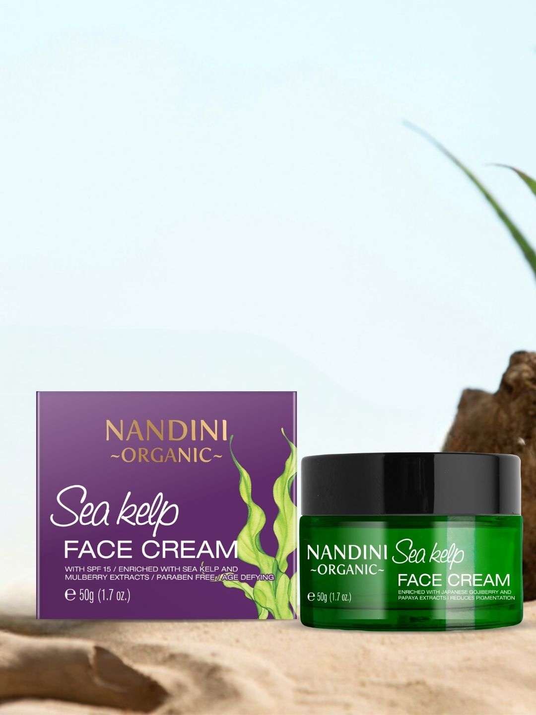 

Nandini Organic SPF 15 Sea Kelp Face Cream- 50g, Purple