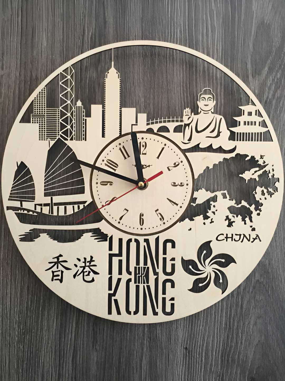 

QEZNEF Beige & Brown Textured Round Analogue Wooden Wall Clock Without Glass
