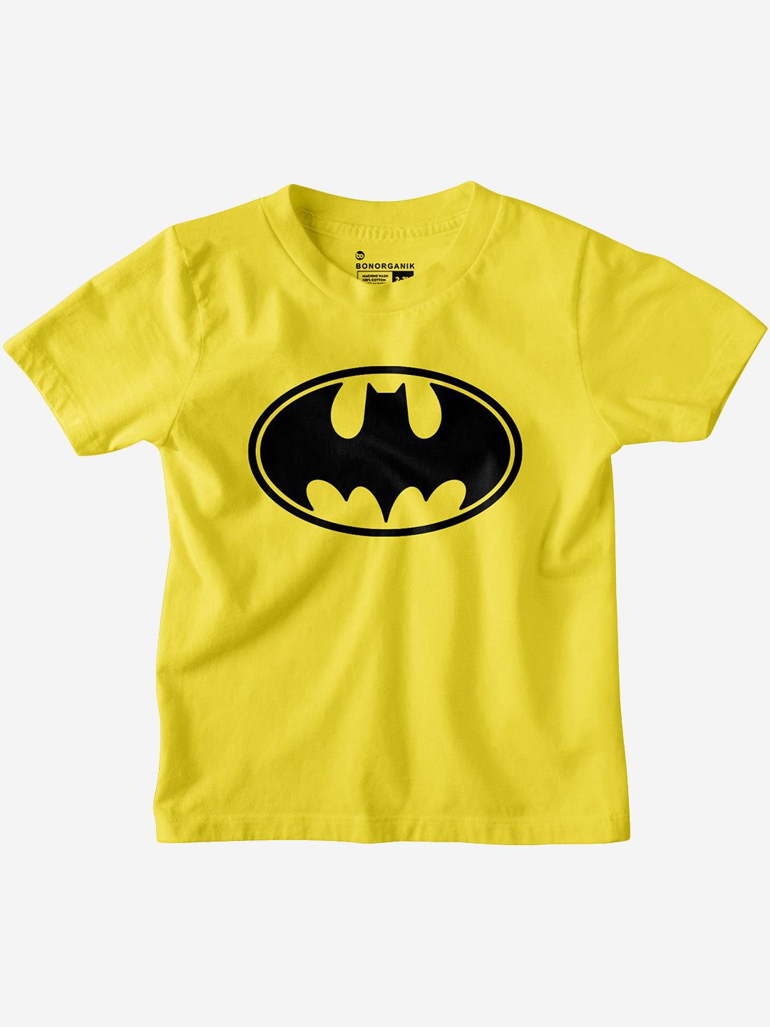 

BonOrganik Boys Graphic Printed Round Neck Cotton T-shirt, Yellow