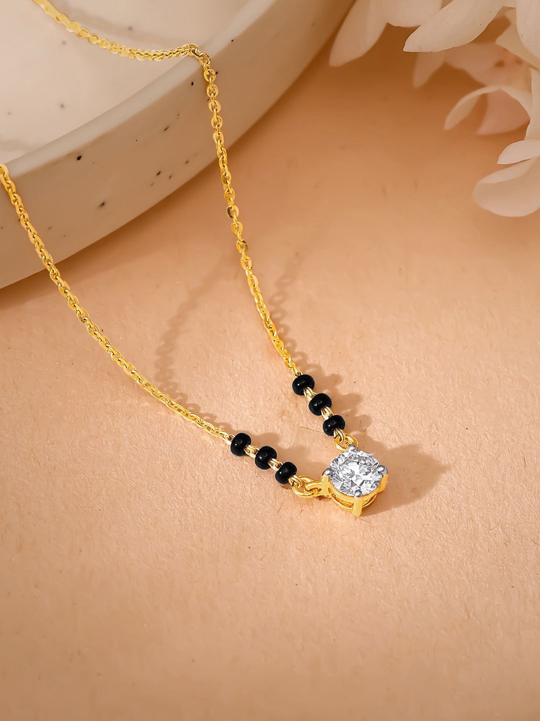 

GIVA 18K Gold Forever Moments Diamond Mangalsutra