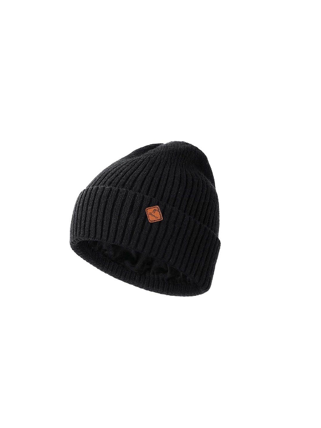 

Gajraj Unisex Self Design Woollen Beanie, Black