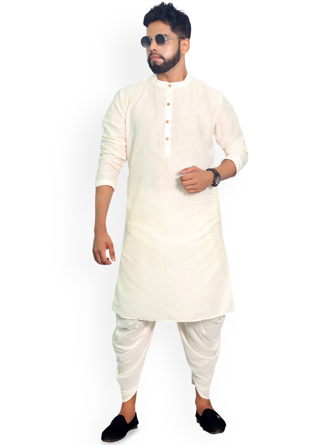 

House of Aqss Men Pathani Kurta, Off white
