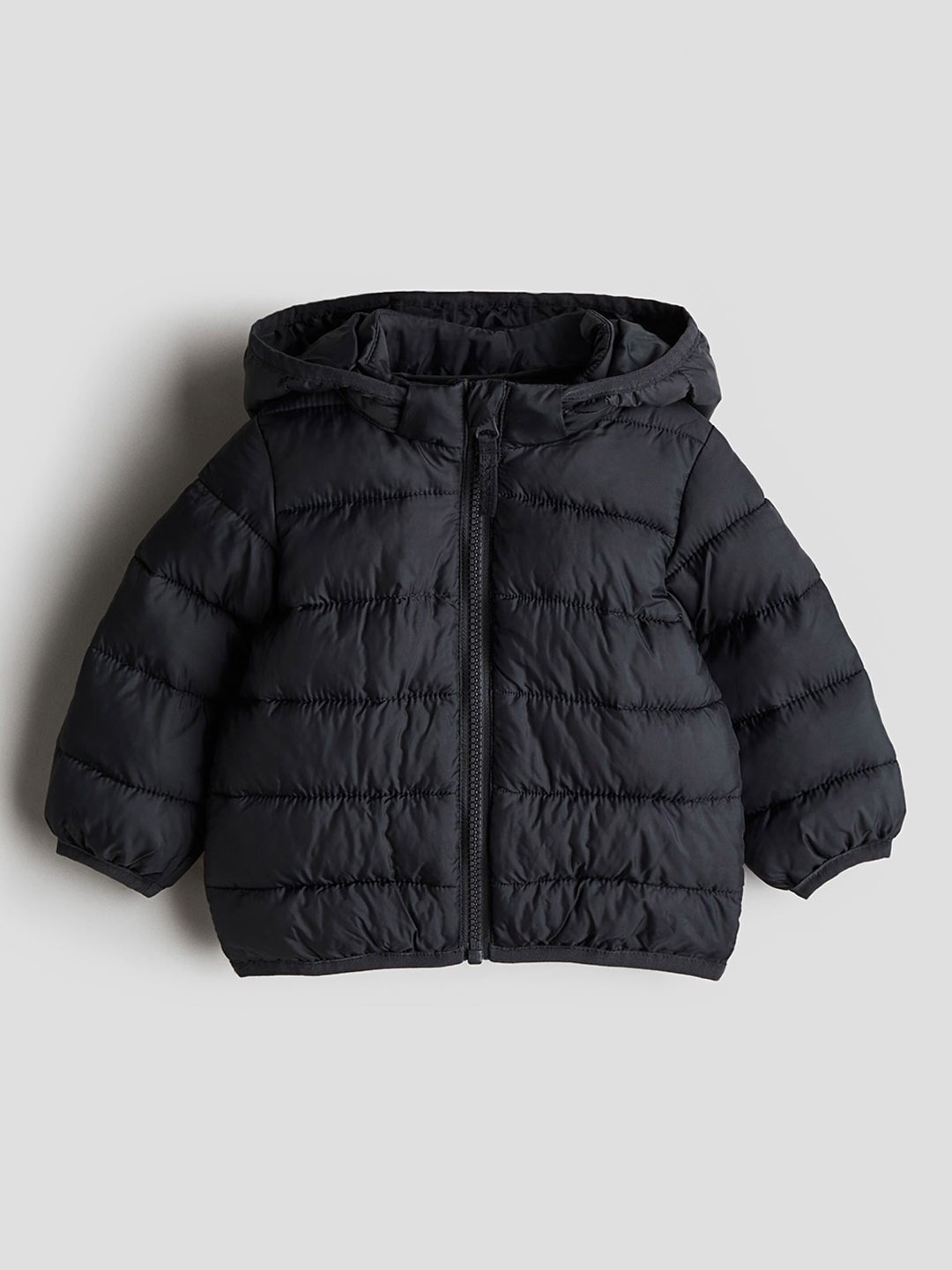 

H&M Boys Hooded Puffer Jacket, Grey