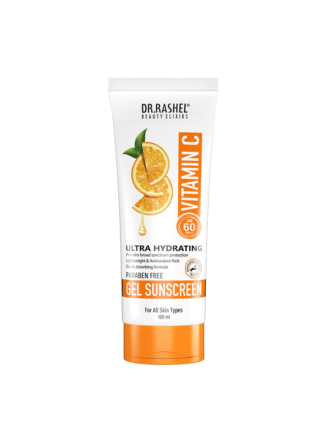 

DR.RASHEL Ultra Hydrating Vitamin C SPF 60 PA+++ Gel Sunscreen 100 ml, Orange