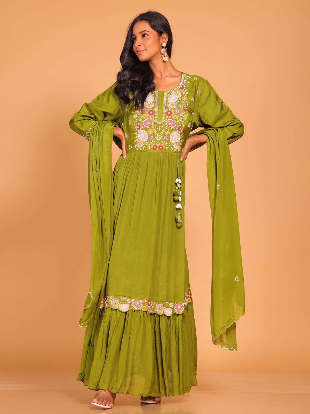 

Morchari A-Line Maxi Dress, Green
