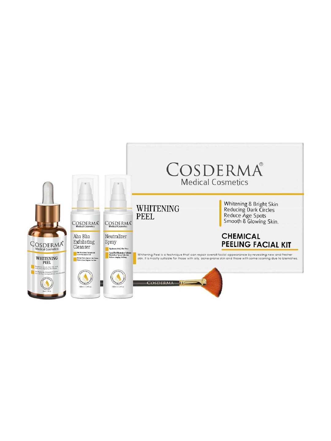 

COSDERMA Whitening Chemical Peeling Facial Kit, Gold
