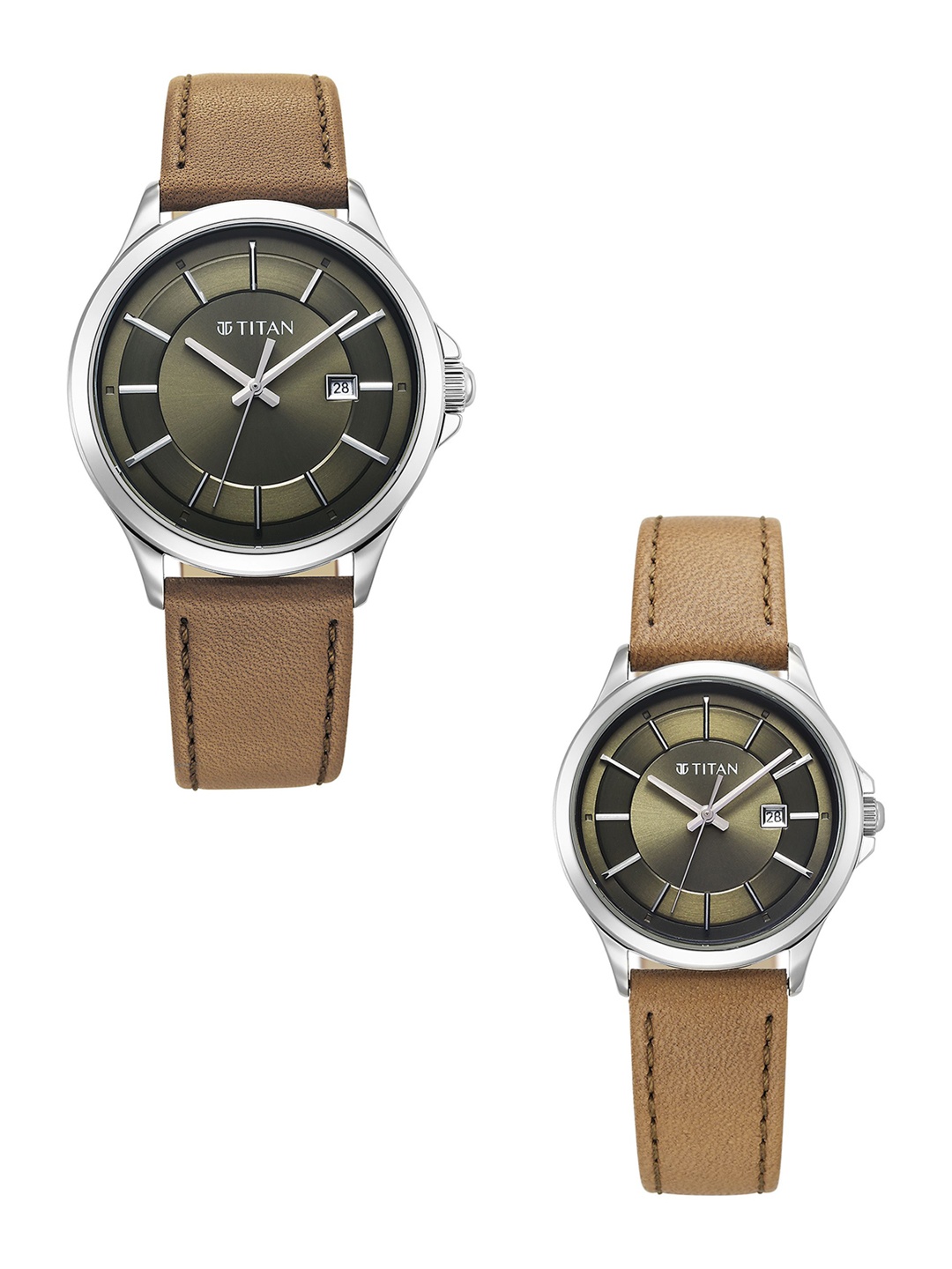 

Titan Unisex Dial & Stainless Steel Straps Analogue Watch 9401194211SL01, Green