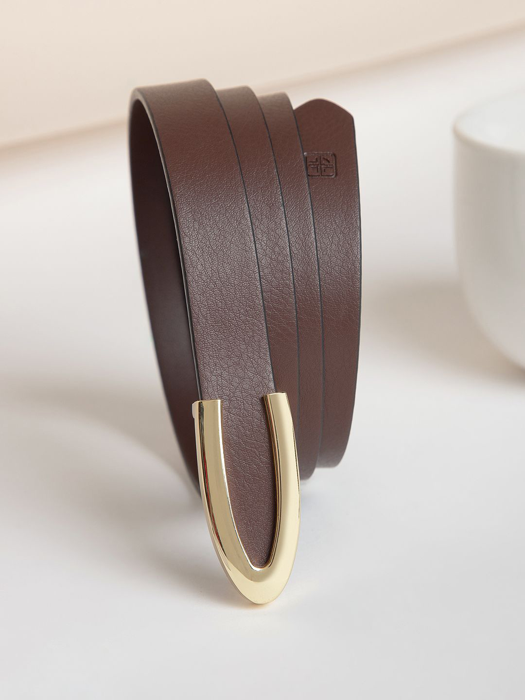 

Carlton London Women Textured Leather Belt, Brown