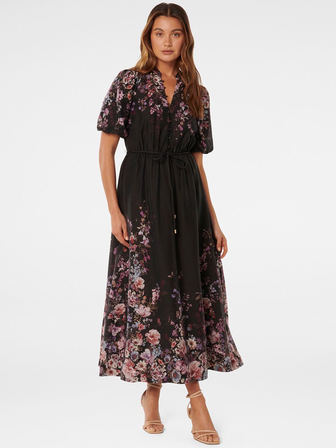 

Forever New Floral Printed Fit & Flare Midi Dress, Multi