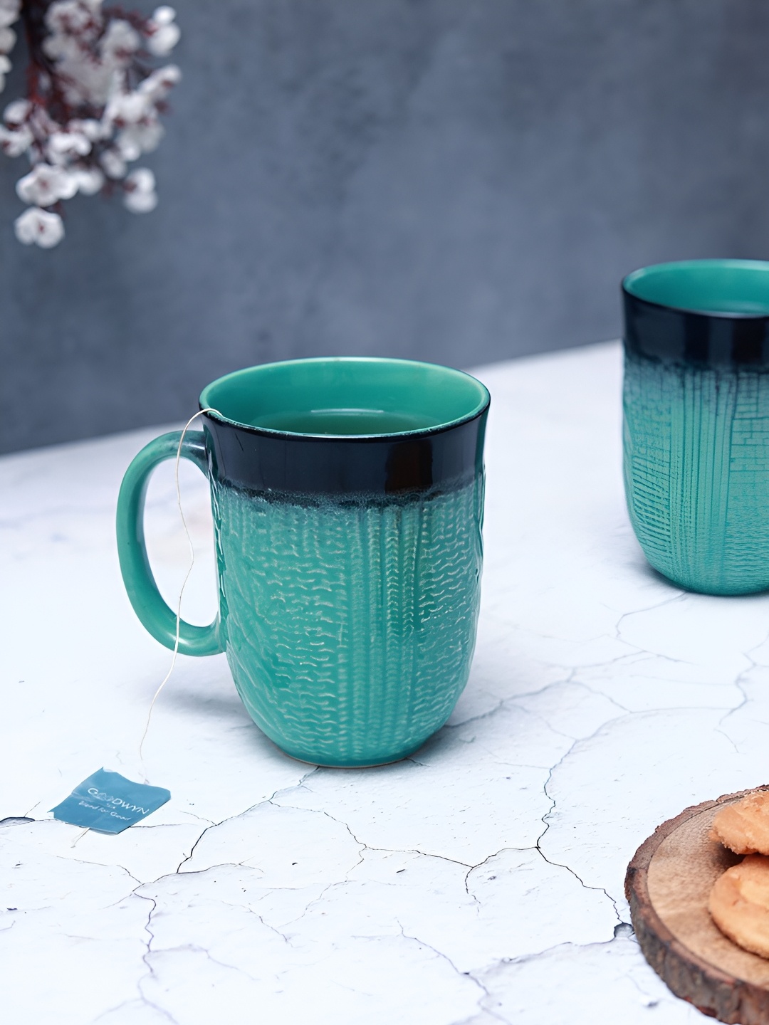 

Unravel India Green & Black 2 Pieces Printed Ceramic Matte Mugs 140 ml