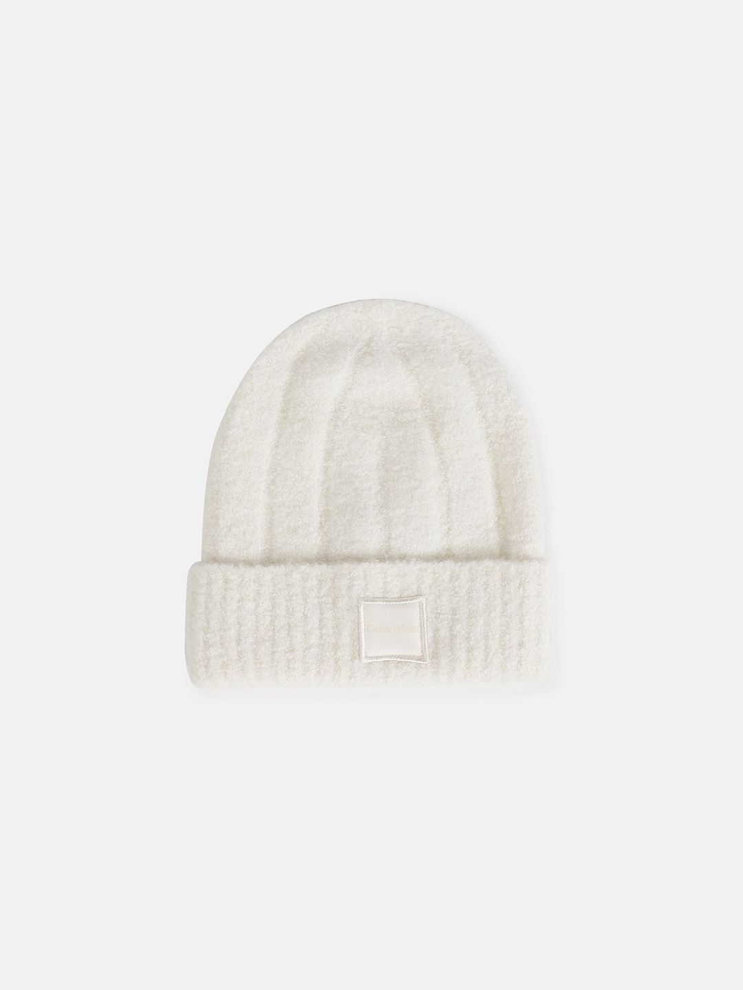 

Calvin Klein Men Self Design Woollen Beanie, Off white