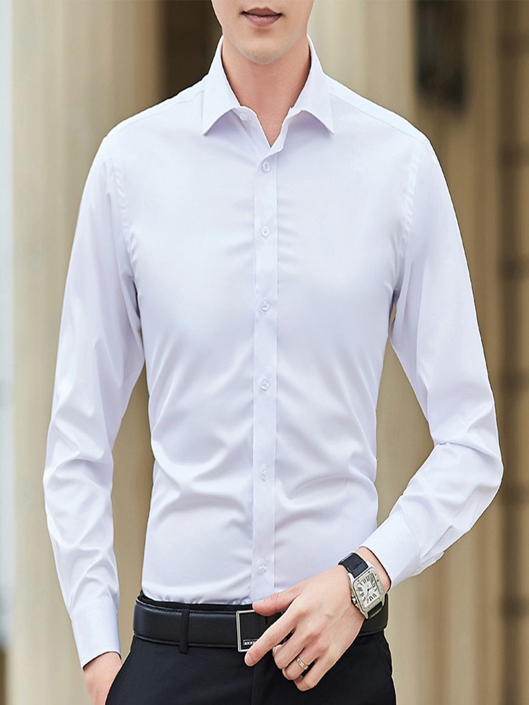 

StyleCast Men Opaque Casual Shirt, White