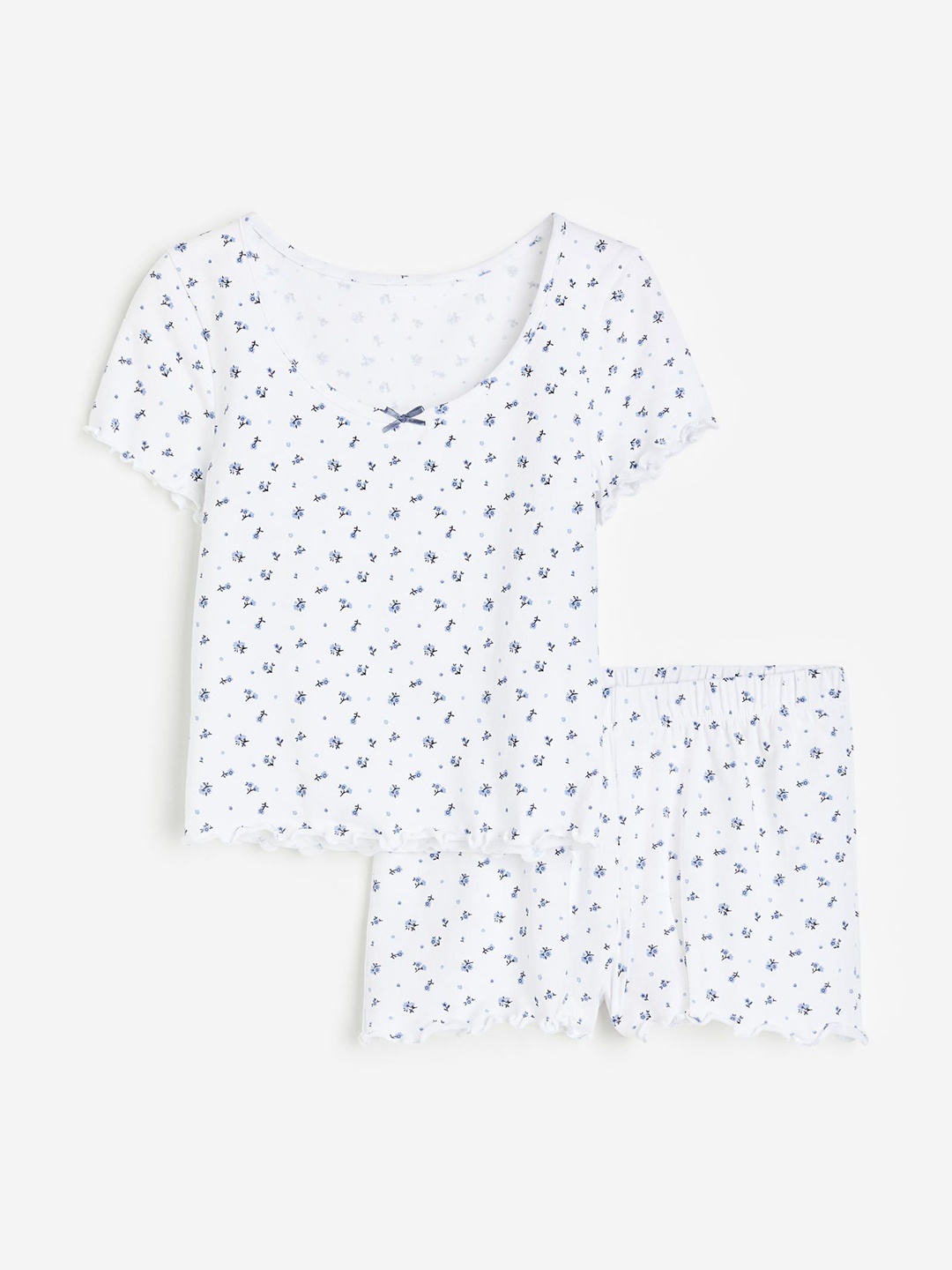 

H&M Girls Cotton Jersey Night suit, White