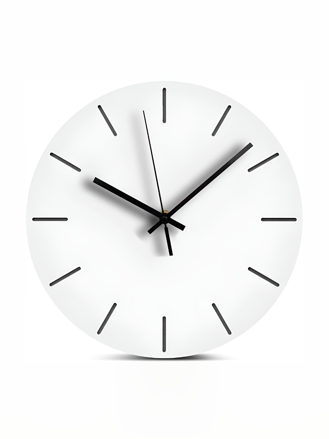 

QEZNEF White Round Shaped Contemporary Wall Clock