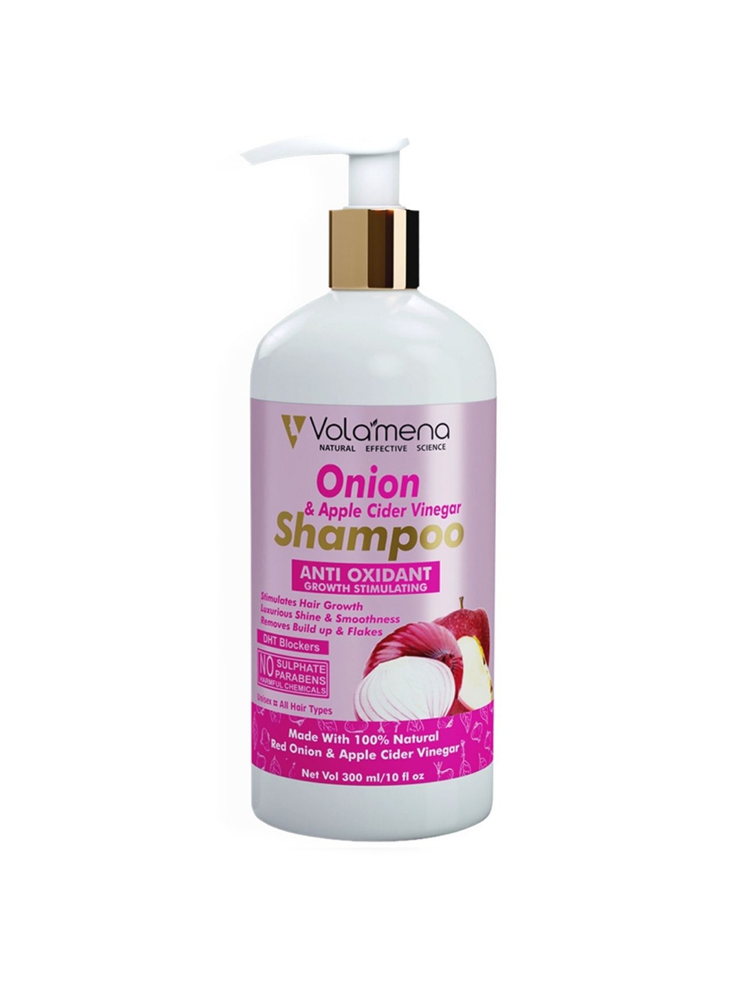 

Volamena Onion & Apple Cider Vinegar Shampoo For Stimulate Hair Growth-300ml, Off white