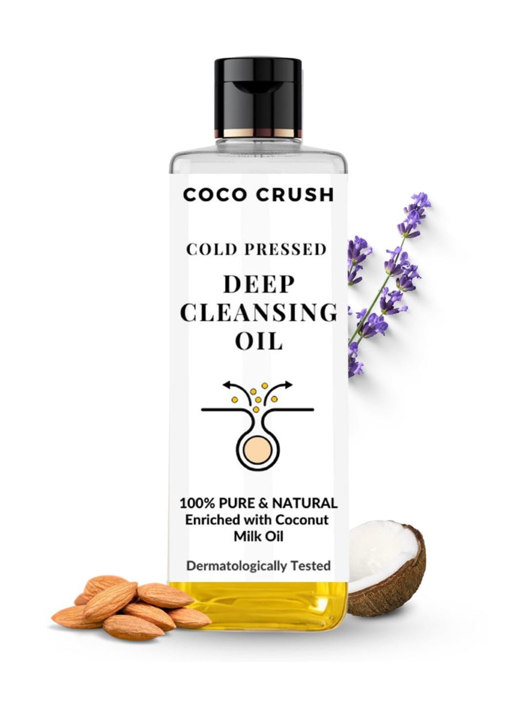 

Coco Crush Cold Pressed Deep Cleansing Oil With Coconut-200ml, Transparent