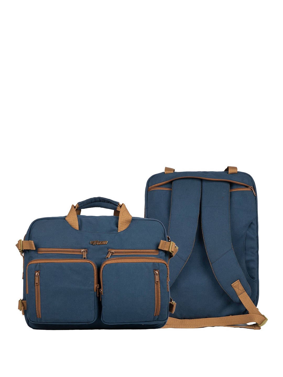 

F Gear Unisex Laptop Padded Sleeve Detachable Sling Strap, Navy blue