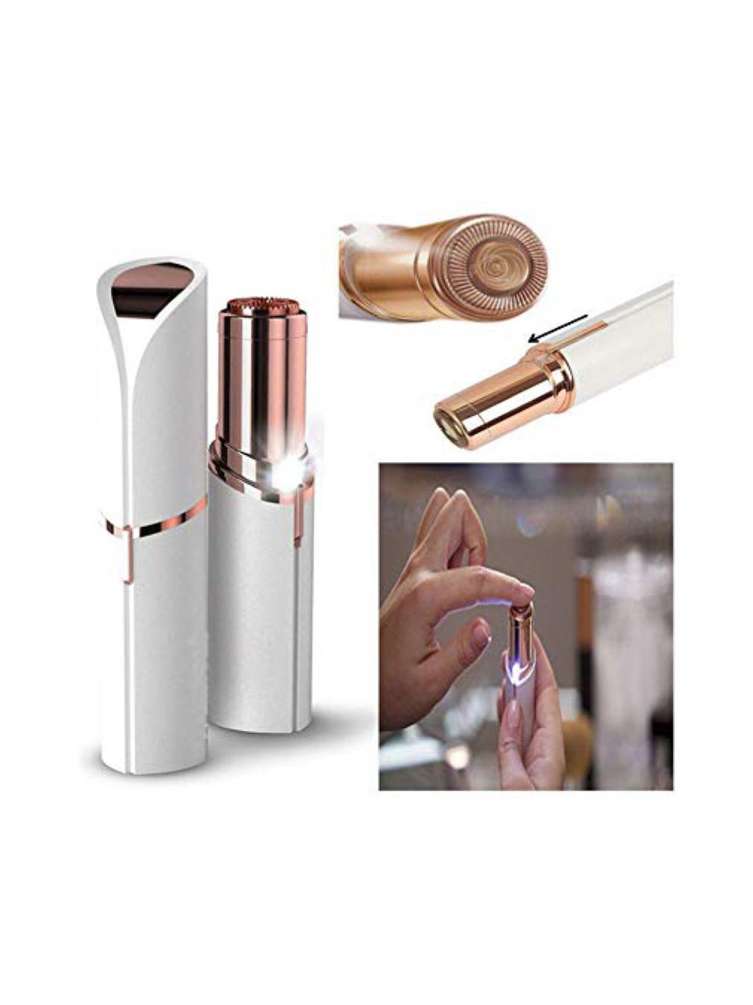 

MACVL5 Face Hair Remover Upper Lip, Chin Cheeks Eyebrow Trimmer Machine, White