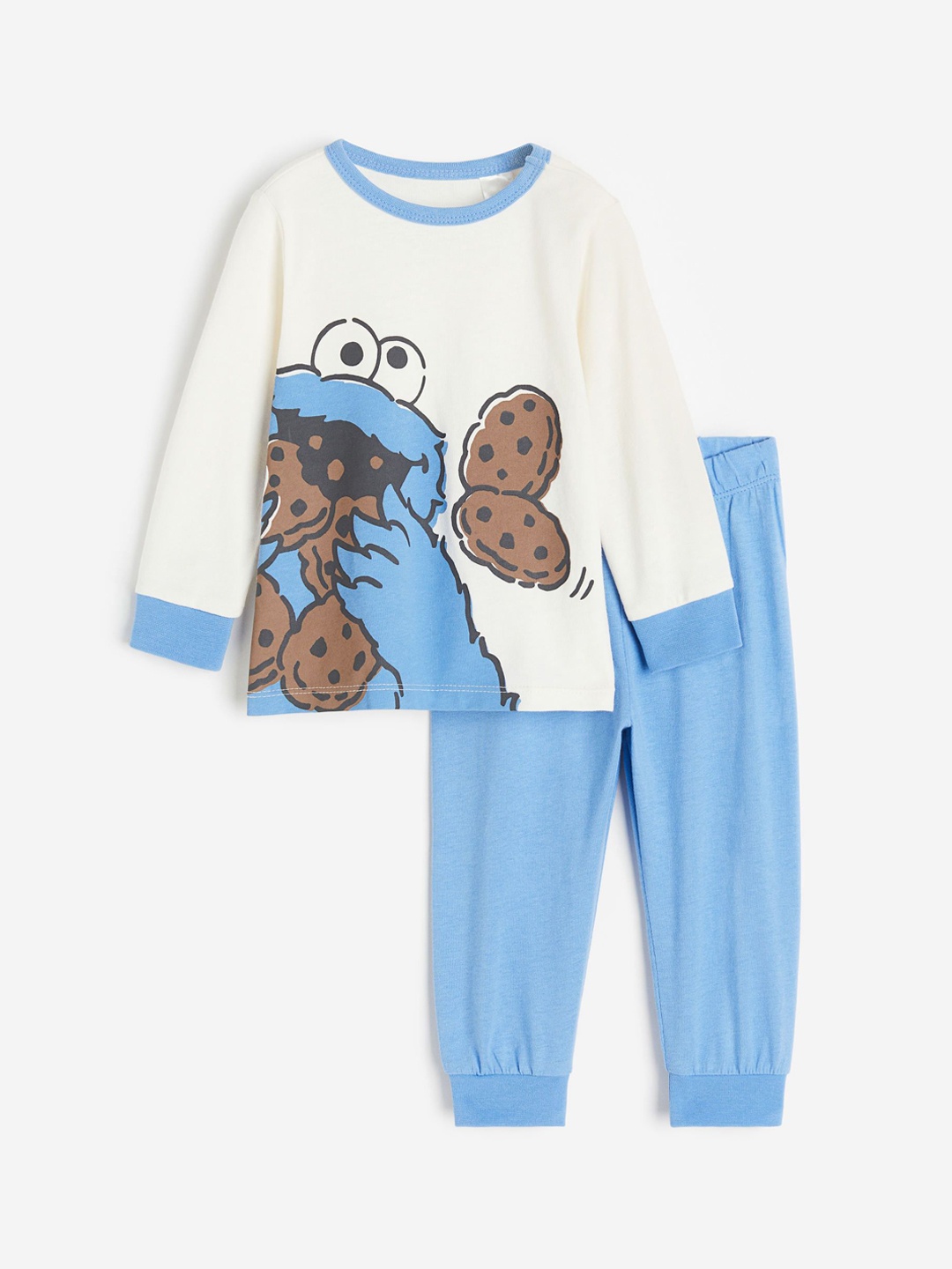 

H&M Boys Printed Pure Cotton Night Suits, Blue