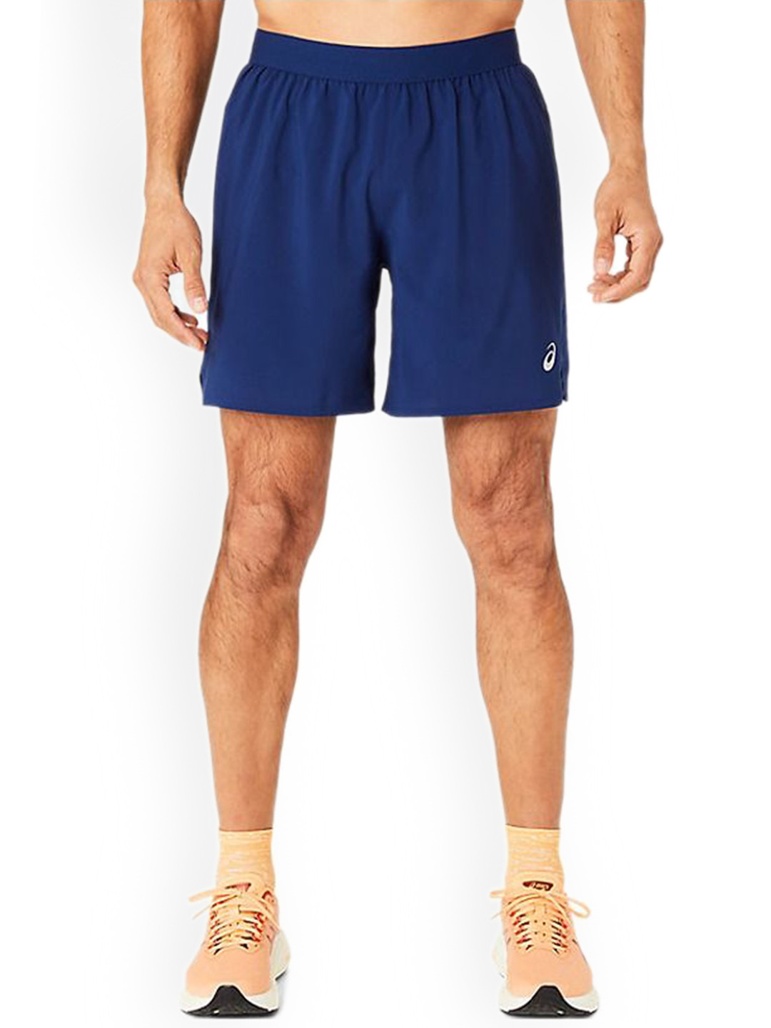 

ASICS Men Solid Regular Fit Sports Shorts, Blue