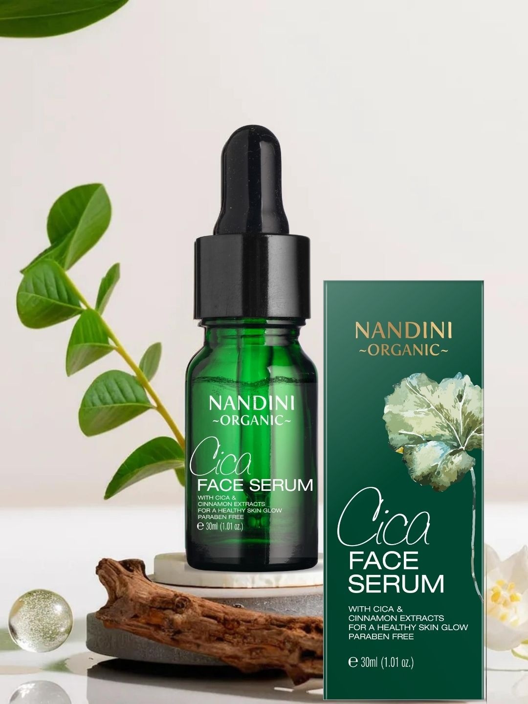 

Nandini Organic Cica Face Serum- 30ml, Green