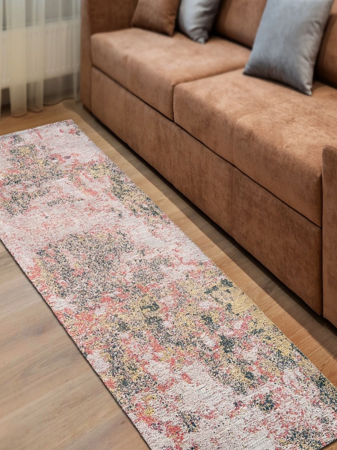 

IVORY HOMES Pink Abstract Carpet