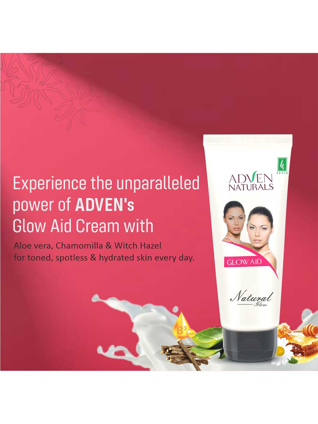 

ADVEN Naturals Glow Aid Cream- 100g, Off white