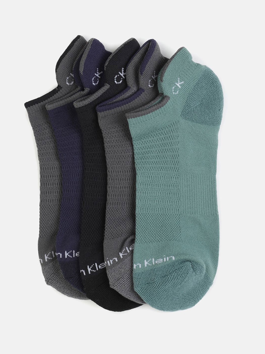 

Calvin Klein Men Solid Pack Of 6 Ankle Length Socks, Teal