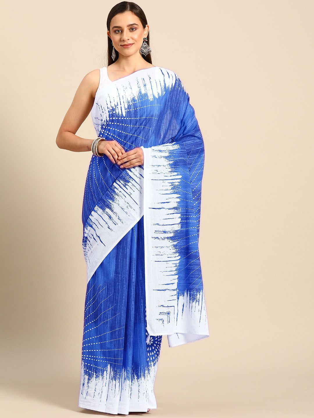 

BUTA BUTI Pure Cotton Saree, Blue