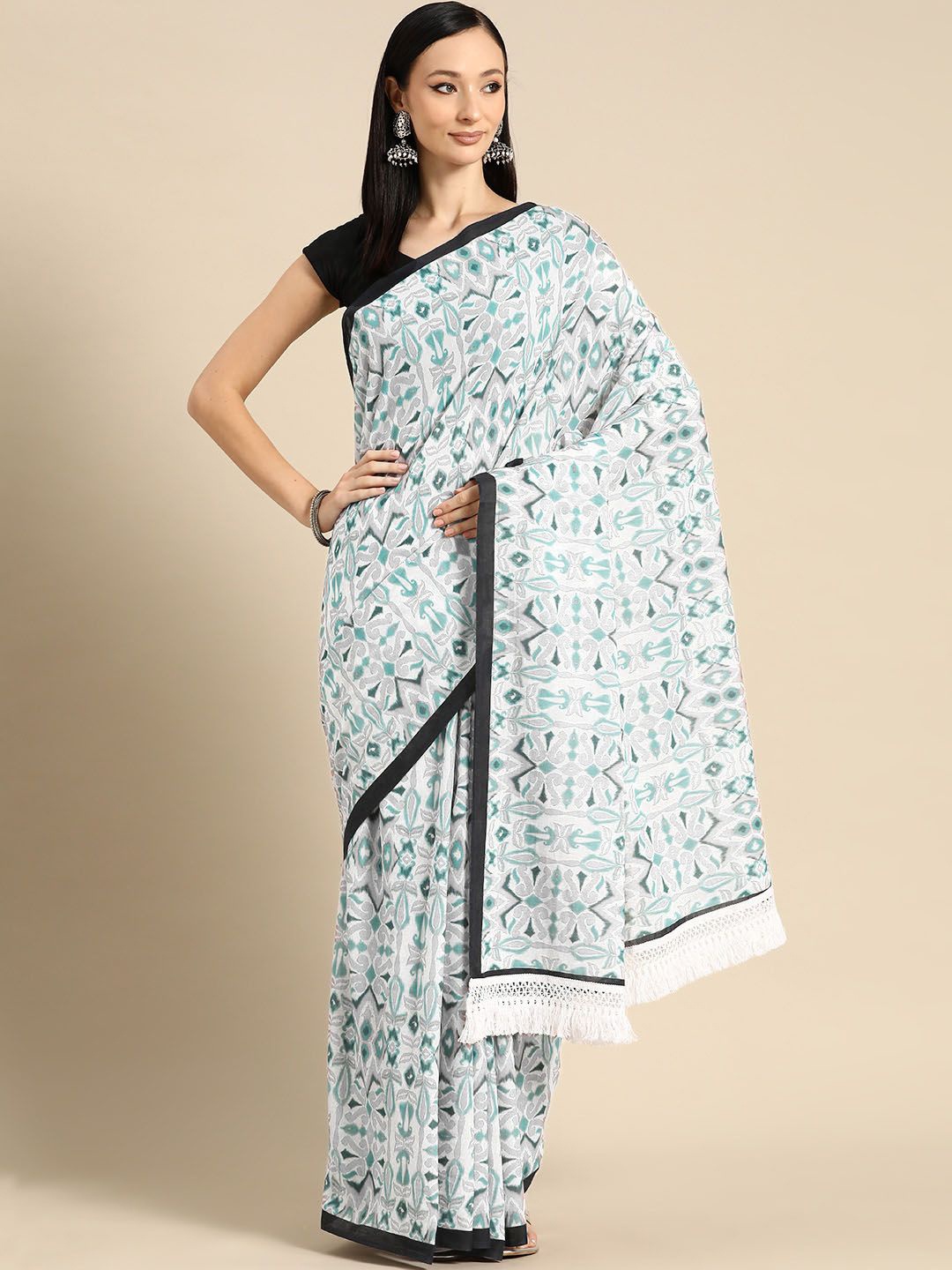 

BUTA BUTI Pure Cotton Saree, Blue