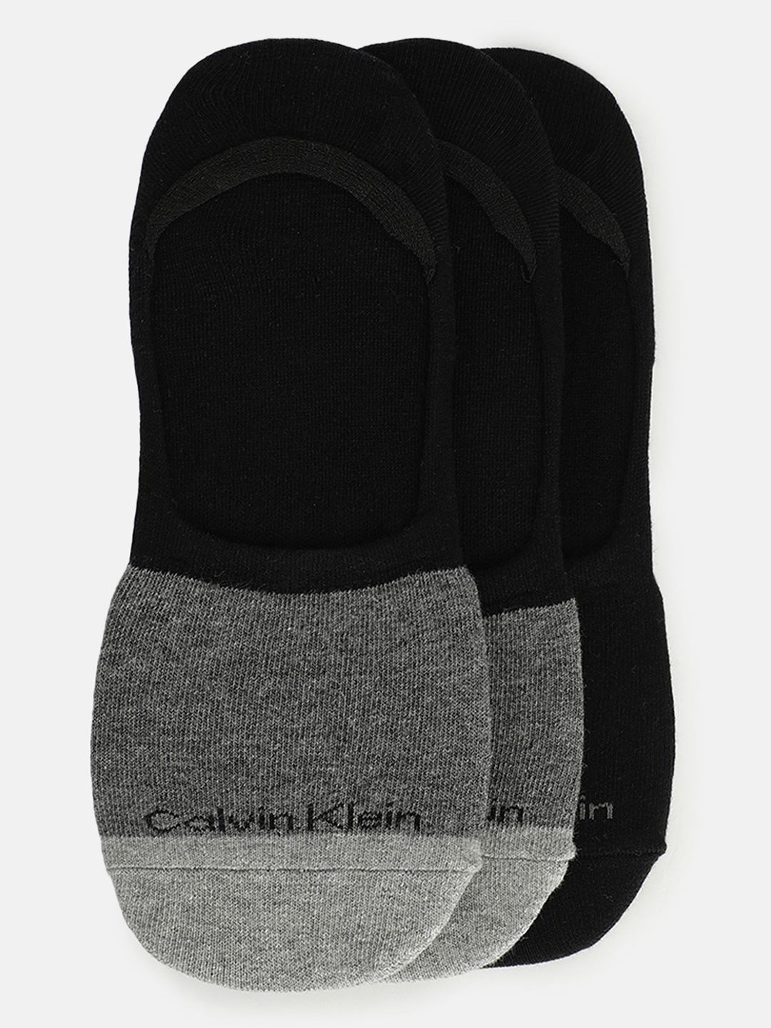 

Calvin Klein Men Pack Of 3 Colourblocked Shoe Liner Socks, Black