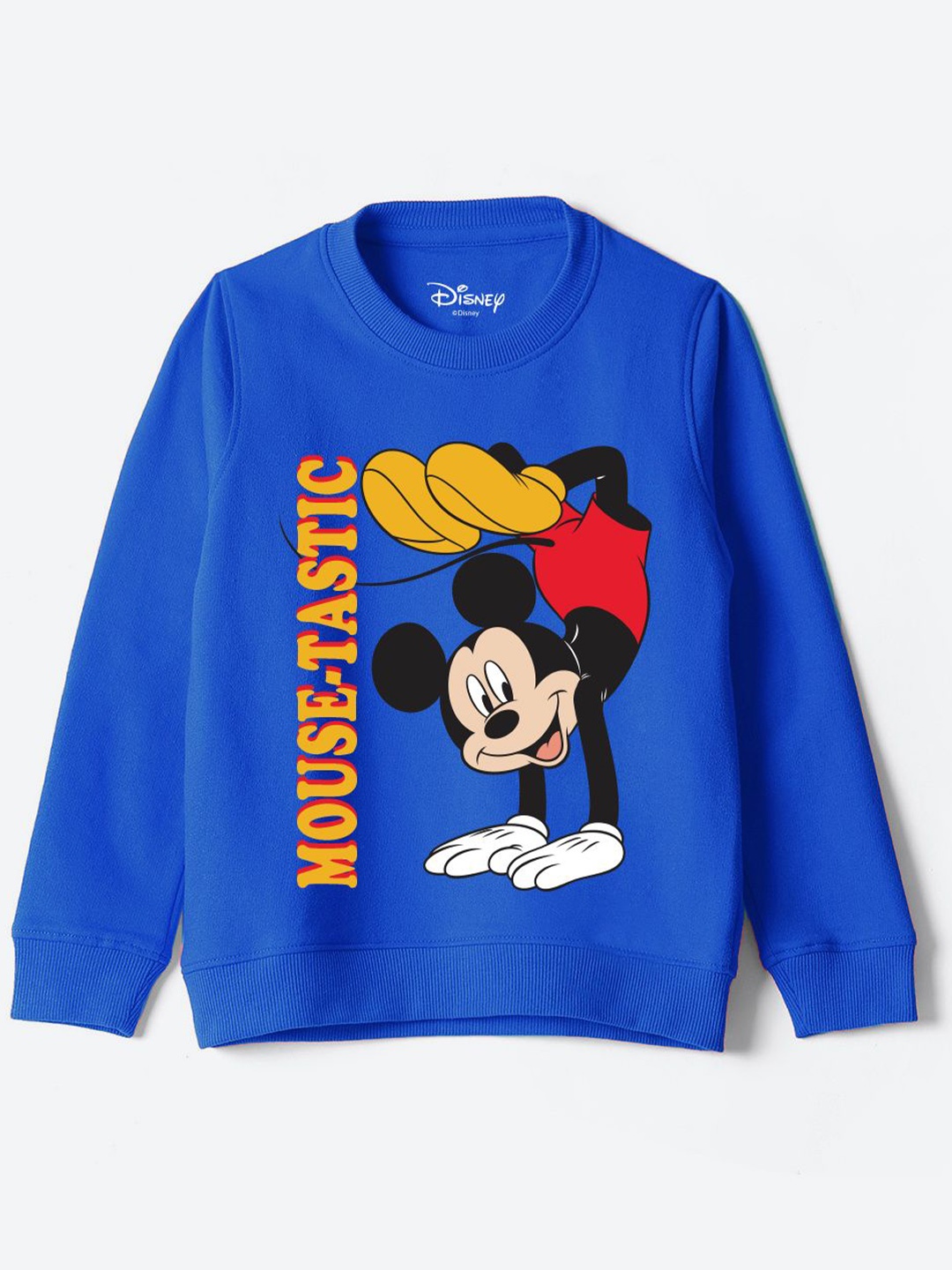 

YK Disney Boys Graphic Printed Round Neck Cotton Pullover Sweatshirt, Blue