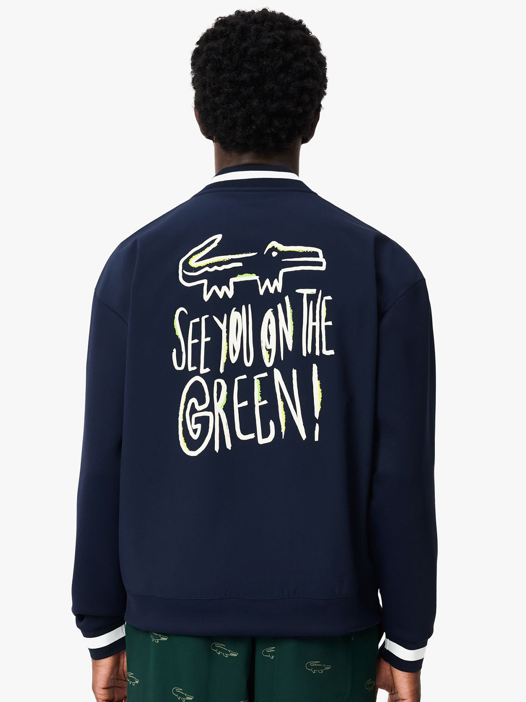 

Lacoste Men Graphic Printed Front-Open Sweatshirt, Blue