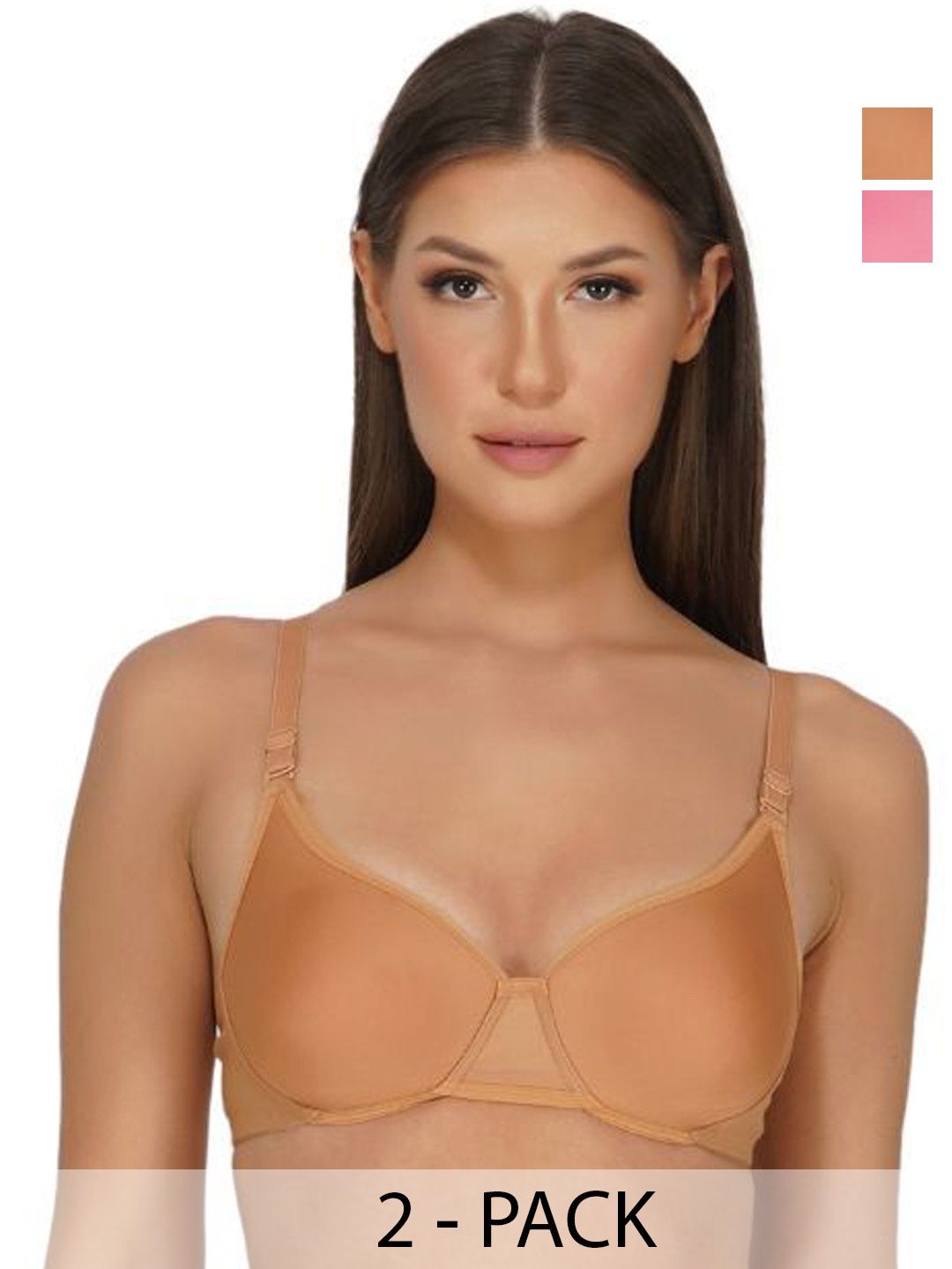 

INGRID Women Durable & Long Lasting Cotton Everyday Underwired Padded Bra, Nude