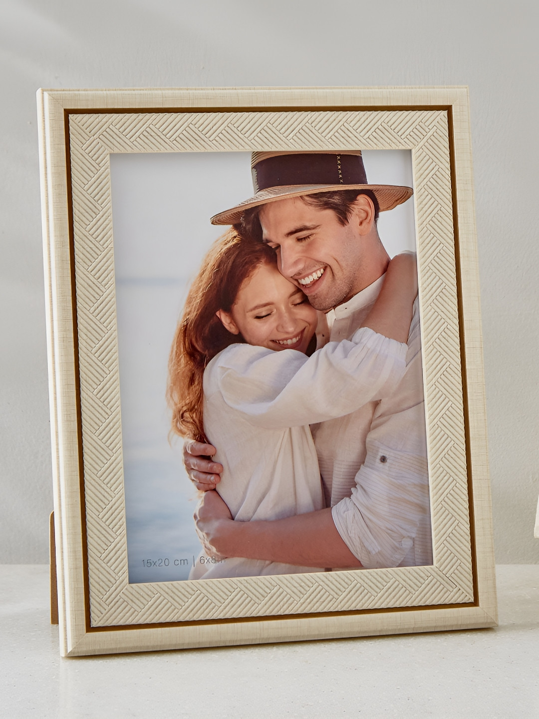 

Home Centre Photomontage Beige Marvel MDF Table Photo Frames