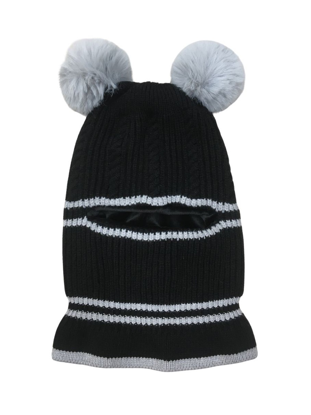 

Gajraj Kids Unisex Woolen Balaclava Cap, Black