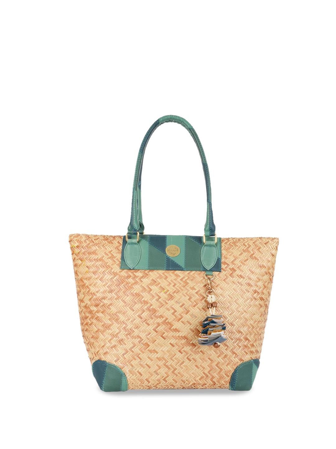 

Maatii By Baggit Women PU Structured Tote Bag with Quilted, Green